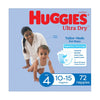 Huggies Jumbo UltraDry Nappies Toddler Boy 72 Pack