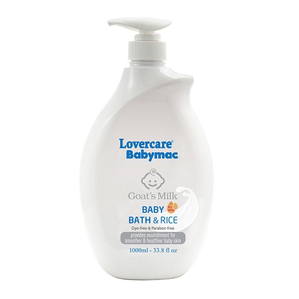 Lovercare Babymac Goat's Milk Baby Bath and Rice 1L x 3