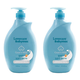 Lovercare Babymac Goat's Milk Baby Soft Bath 1L x 3 Bundle of 2