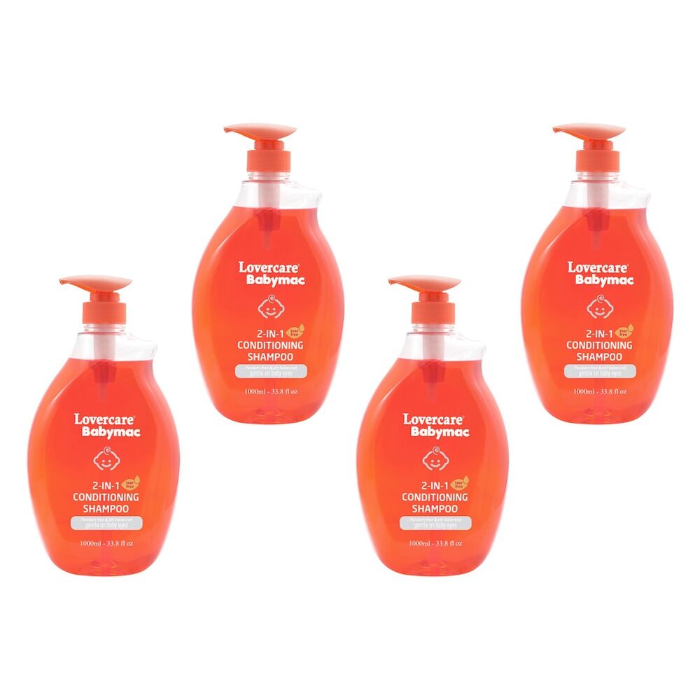 Lovercare Babymac 2in1 Conditioning Shampoo 1 L x 3 Bundle of 4