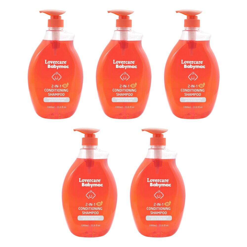 Lovercare Babymac 2in1 Conditioning Shampoo 1 L x 3 Bundle of 5