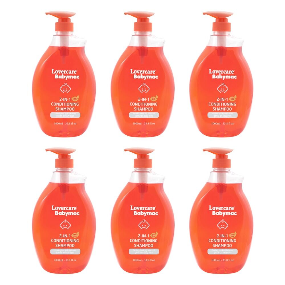 Lovercare Babymac 2in1 Conditioning Shampoo 1 L x 3 Bundle of 6