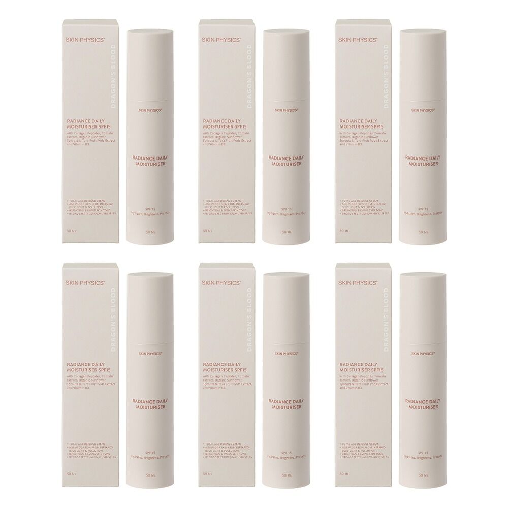 Skin Physics Dragon's Blood Radiance Daily Moisturiser 50mL Pack of 6