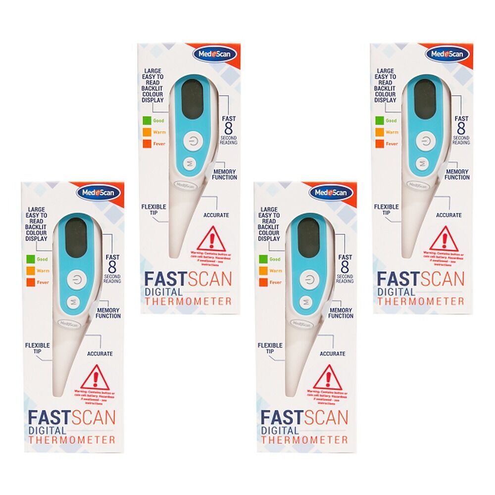 Medescan Fast Scan Thermometer x 10 Bundle of 4