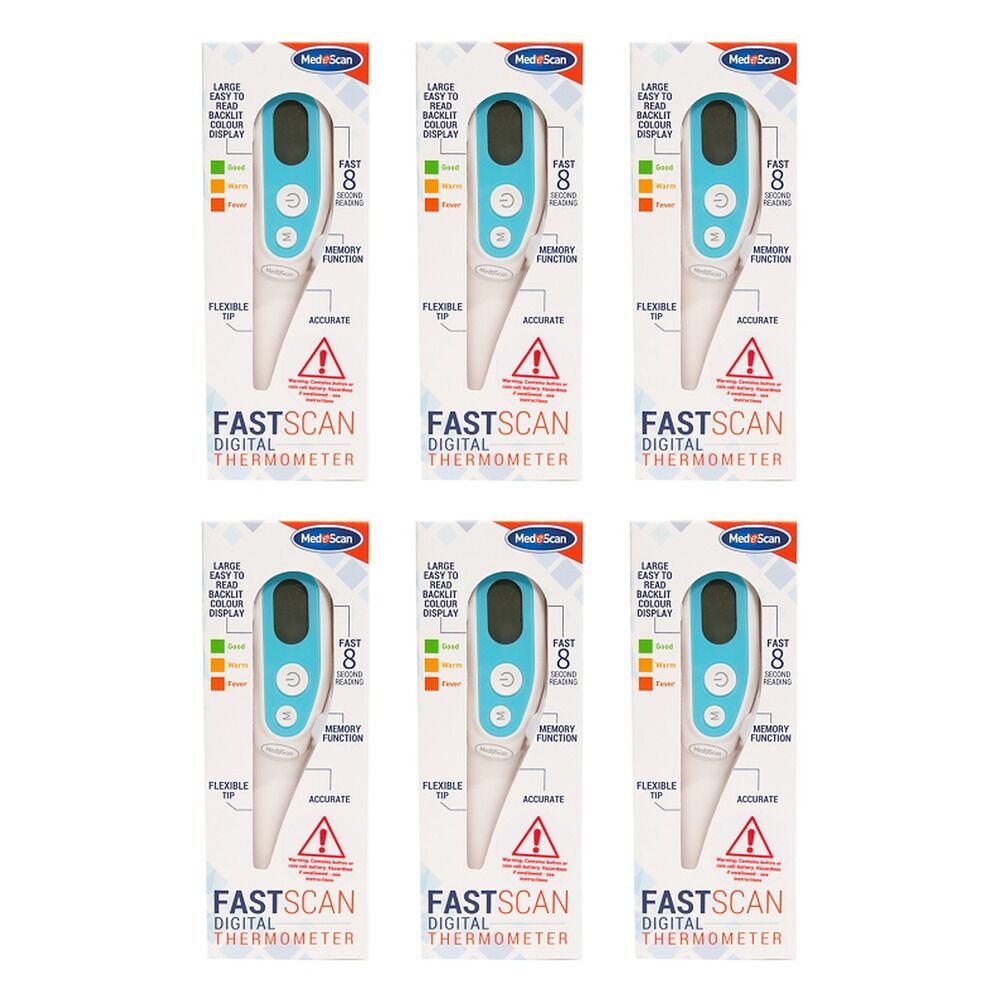 Medescan Fast Scan Thermometer x 10 Bundle of 6