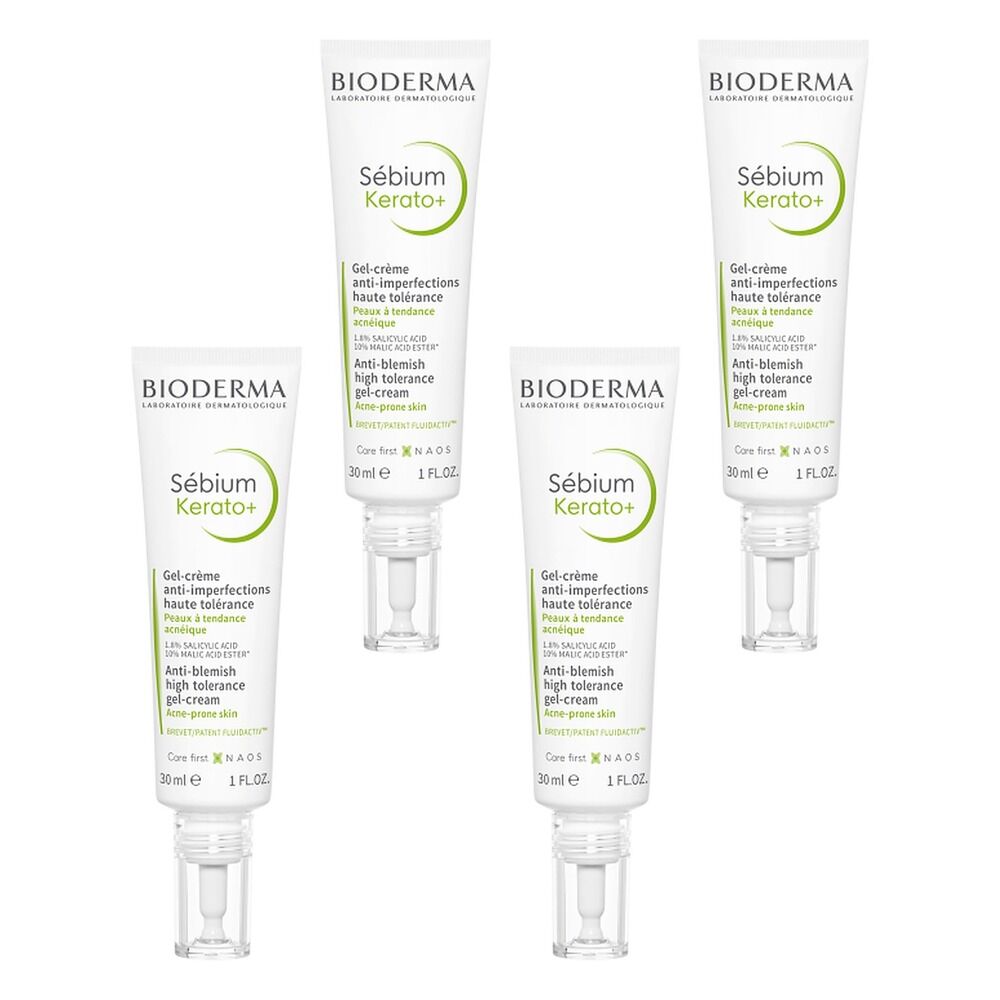 Bioderma Sebium Kerato+ Anti-Blemish Gel Cream 30mL Pack of 4
