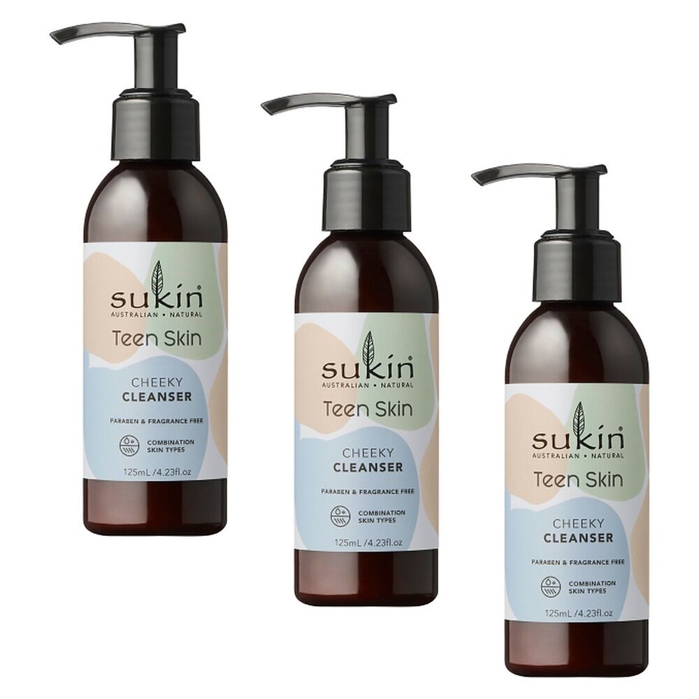 Sukin Teen Skin Cheeky Cleanser 125mL Pack of 3