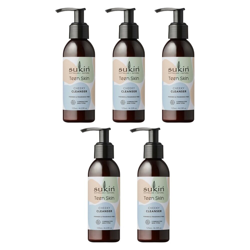 Sukin Teen Skin Cheeky Cleanser 125mL Pack of 5