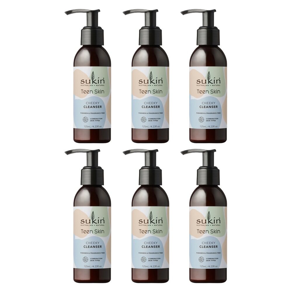 Sukin Teen Skin Cheeky Cleanser 125mL Pack of 6