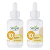 Simple 10% Vitamins C+E+F Booster Serum 30mL Pack of 2