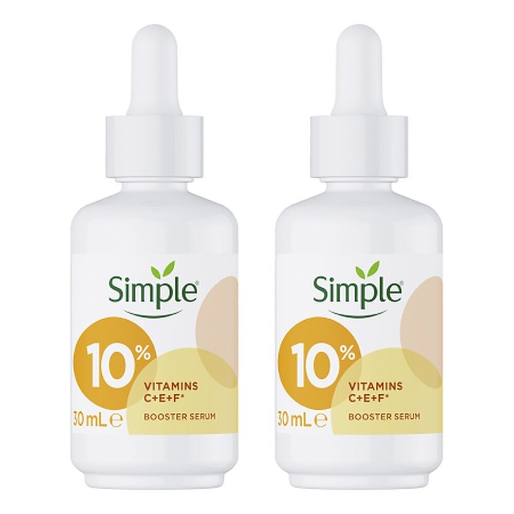 Simple 10% Vitamins C+E+F Booster Serum 30mL Pack of 2