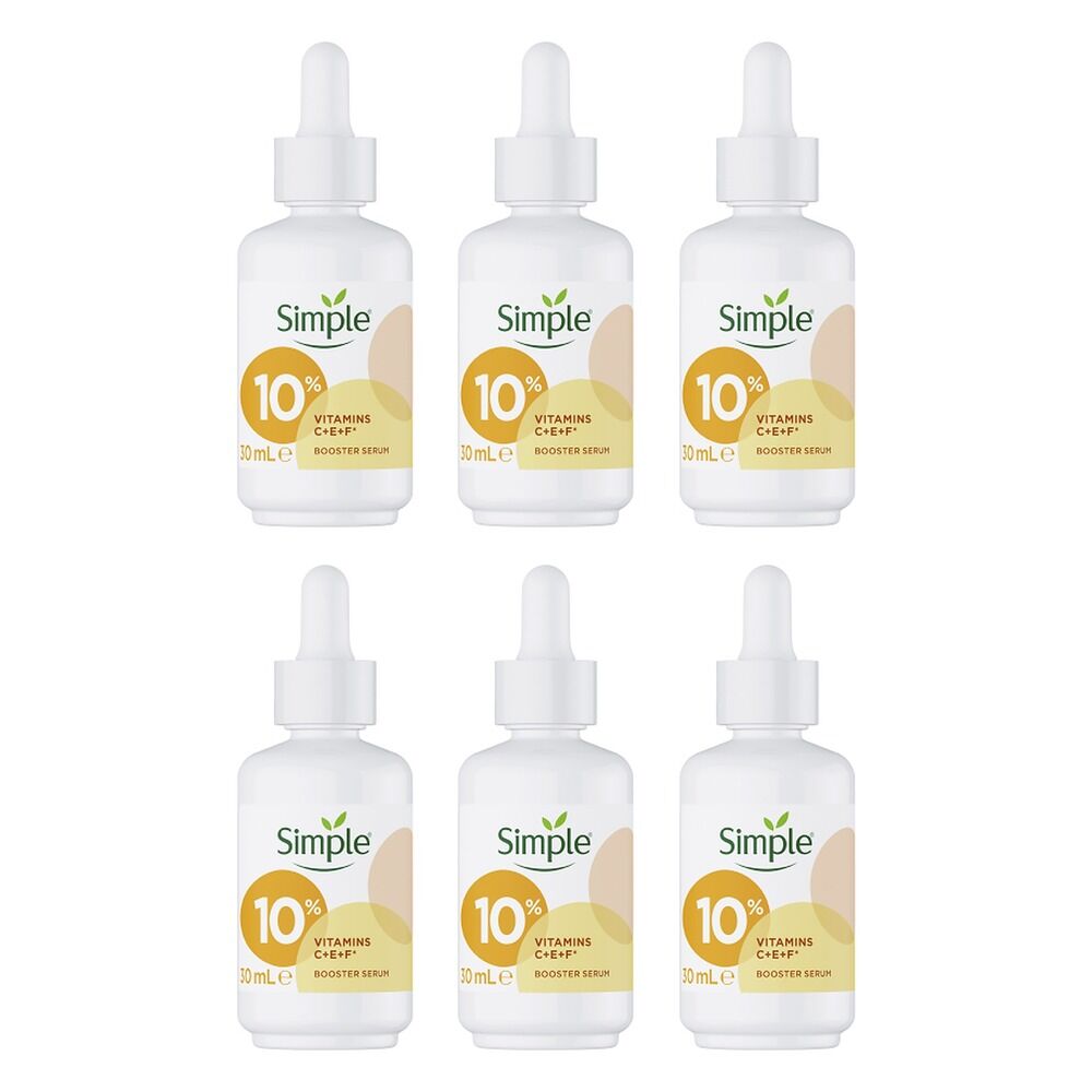Simple 10% Vitamins C+E+F Booster Serum 30mL Pack of 6