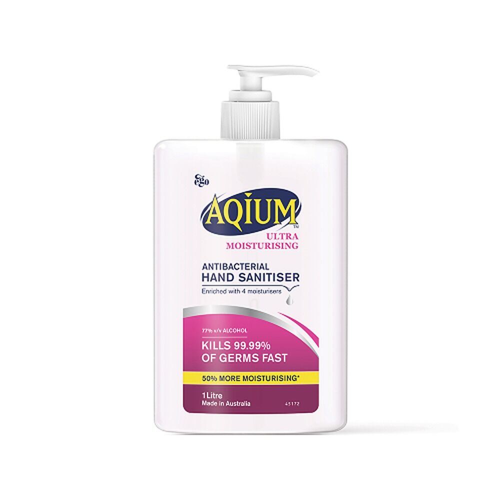 Ego Aqium Antibacterial Hand Sanitiser Ultra Hydrating 1L