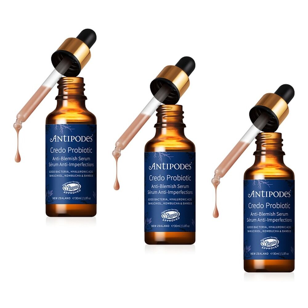 Antipodes Credo Probiotic Anti-Blemish Serum 30mL Pack of 3