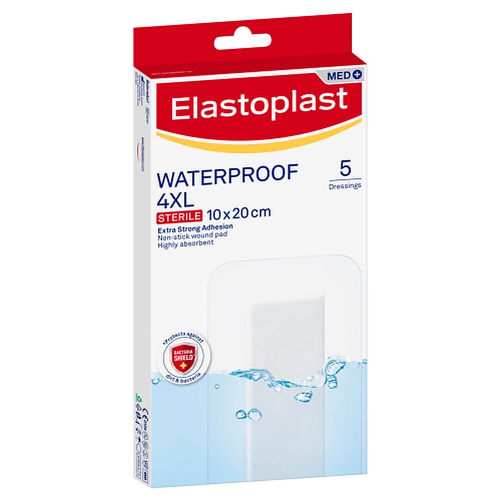 Elastoplast Waterproof 4XL Sterile Dressing 5 Pack