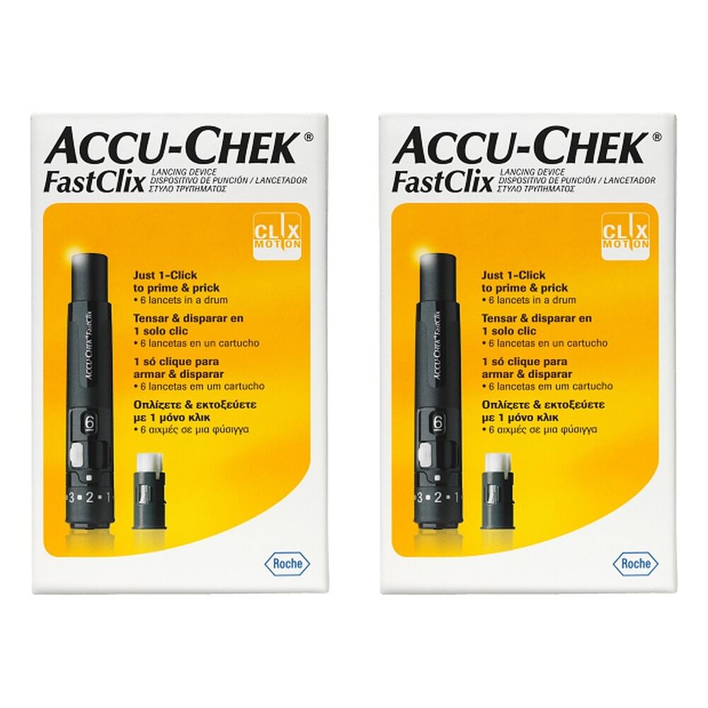 Accu-Chek FastClix Lancing Device Pack of 2