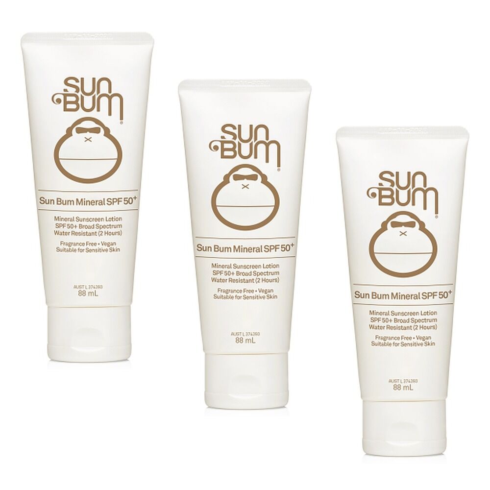 Sun Bum Mineral SPF 50+ Sunscreen Lotion 88mL Pack of 3