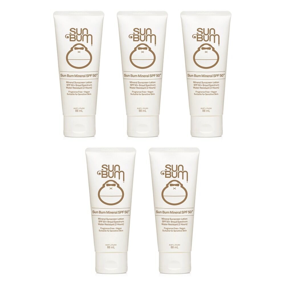 Sun Bum Mineral SPF 50+ Sunscreen Lotion 88mL Pack of 5
