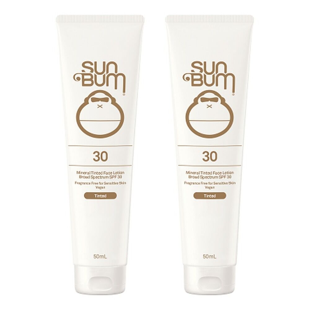 Sun Bum Mineral Tinted Face Lotion SPF30 50mL Pack of 2