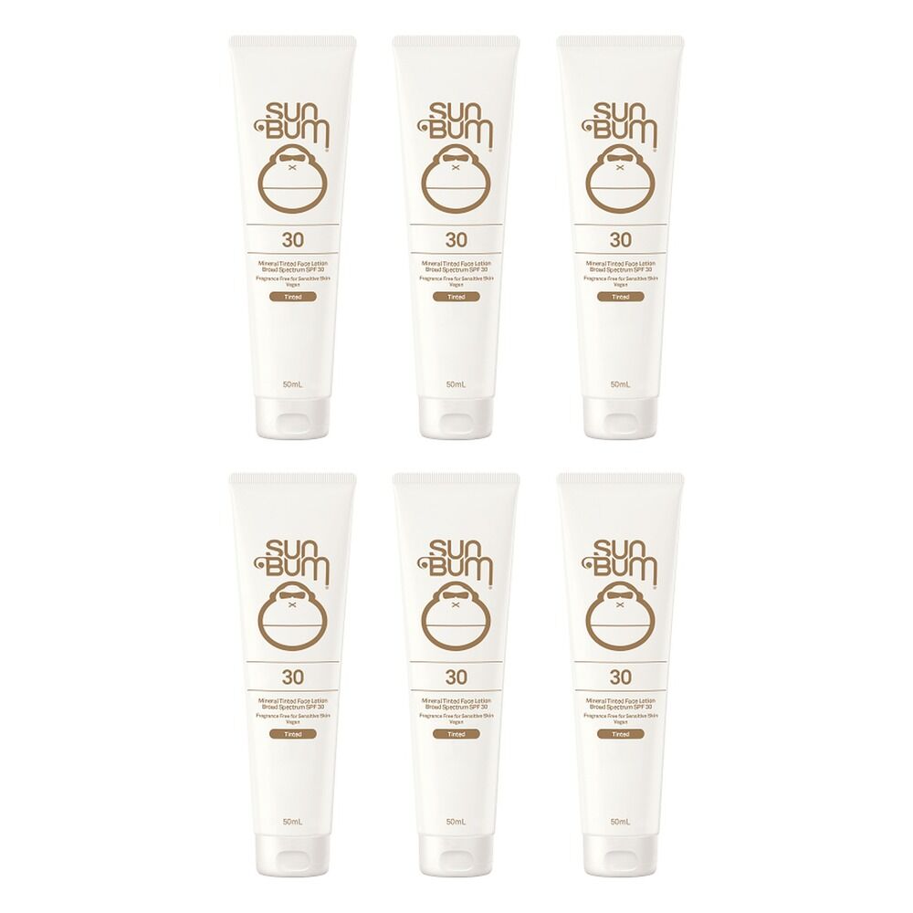 Sun Bum Mineral Tinted Face Lotion SPF30 50mL Pack of 6