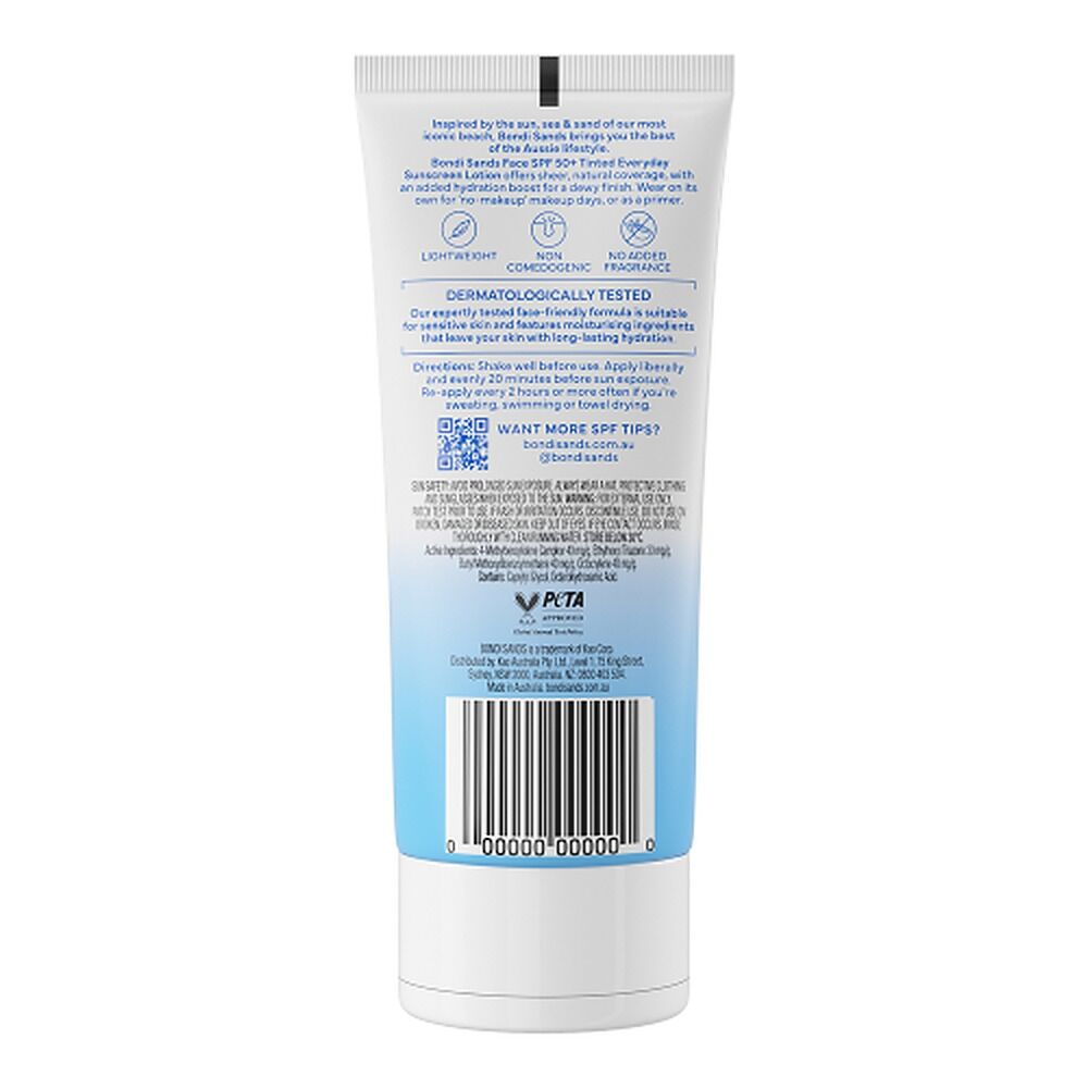 Bondi Sands Face Tinted Sunscreen Lotion SPF50+ 75mL