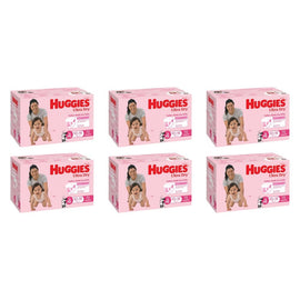 Huggies Jumbo UltraDry Nappies Toddler Girl 72 Pack Bundle of 6