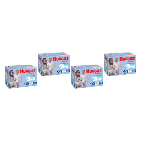 Huggies Nappies Walker Boy 64 Pack Bundle of 4