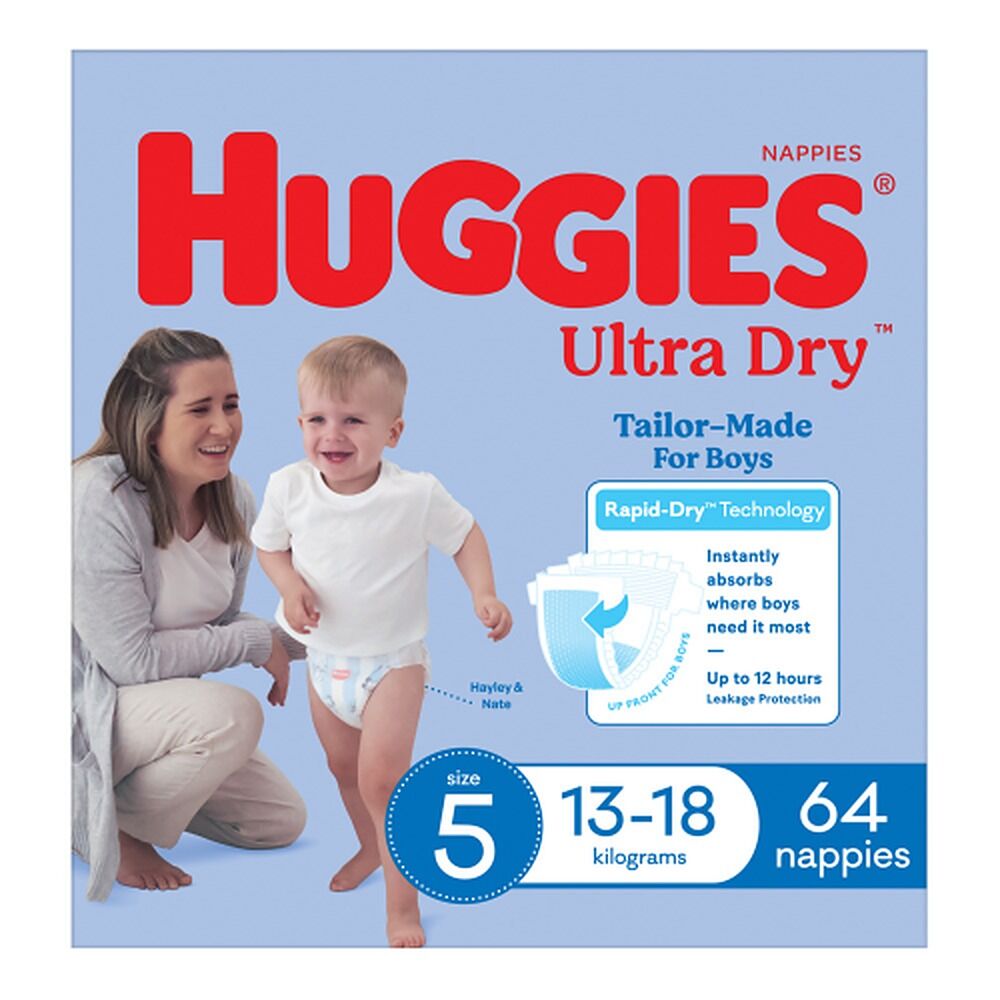 Huggies Nappies Walker Boy 64 Pack