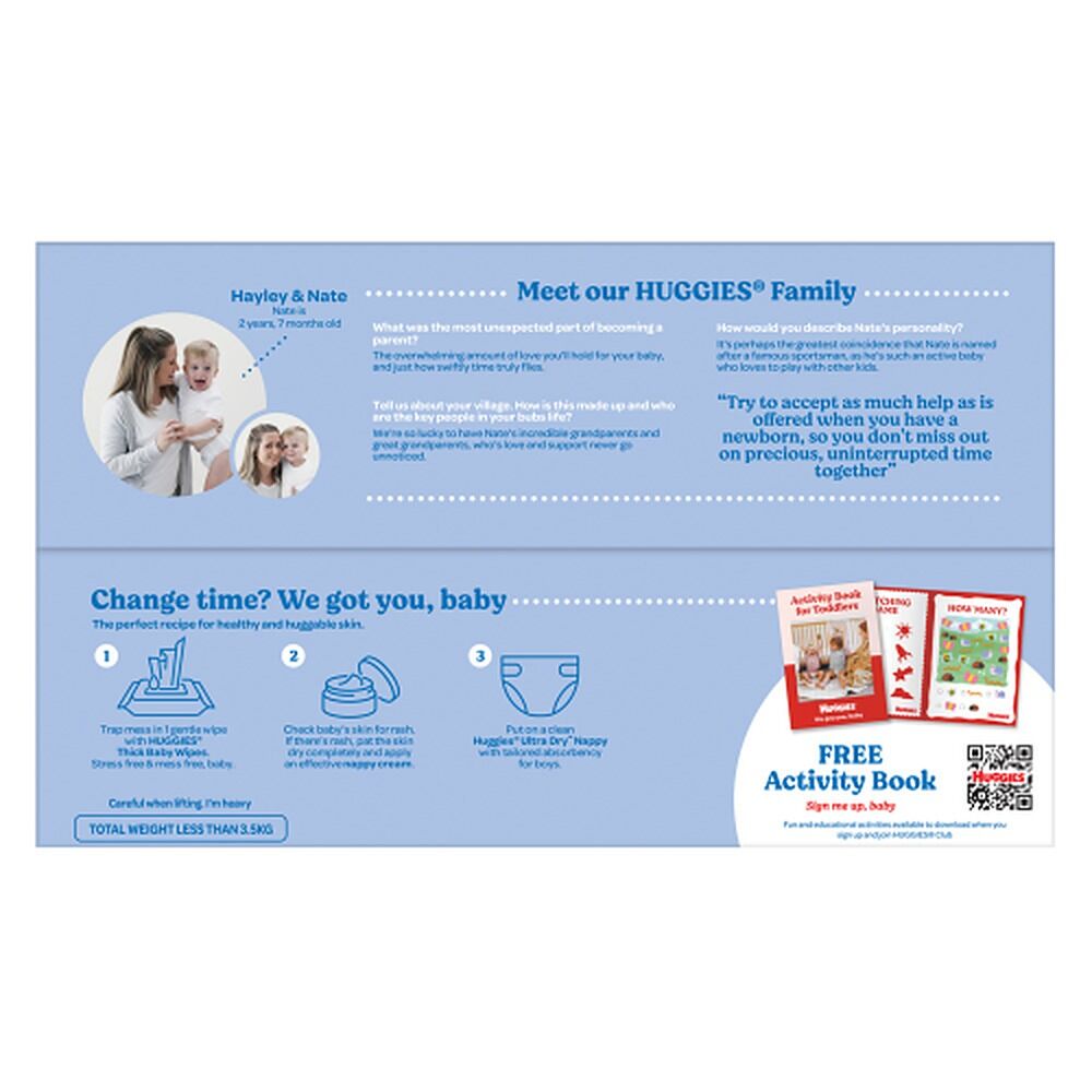 Huggies Nappies Walker Boy 64 Pack
