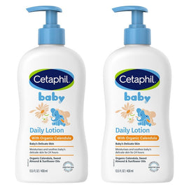 Cetaphil Baby Daily Lotion with Organic Calendula 400mL Pack of 2