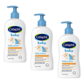 Cetaphil Baby Daily Lotion with Organic Calendula 400mL Pack of 3