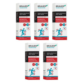 Brauer Magnesium + Pain Relief Heat Cream 100g Pack of 5