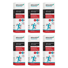 Brauer Magnesium + Pain Relief Heat Cream 100g Pack of 6