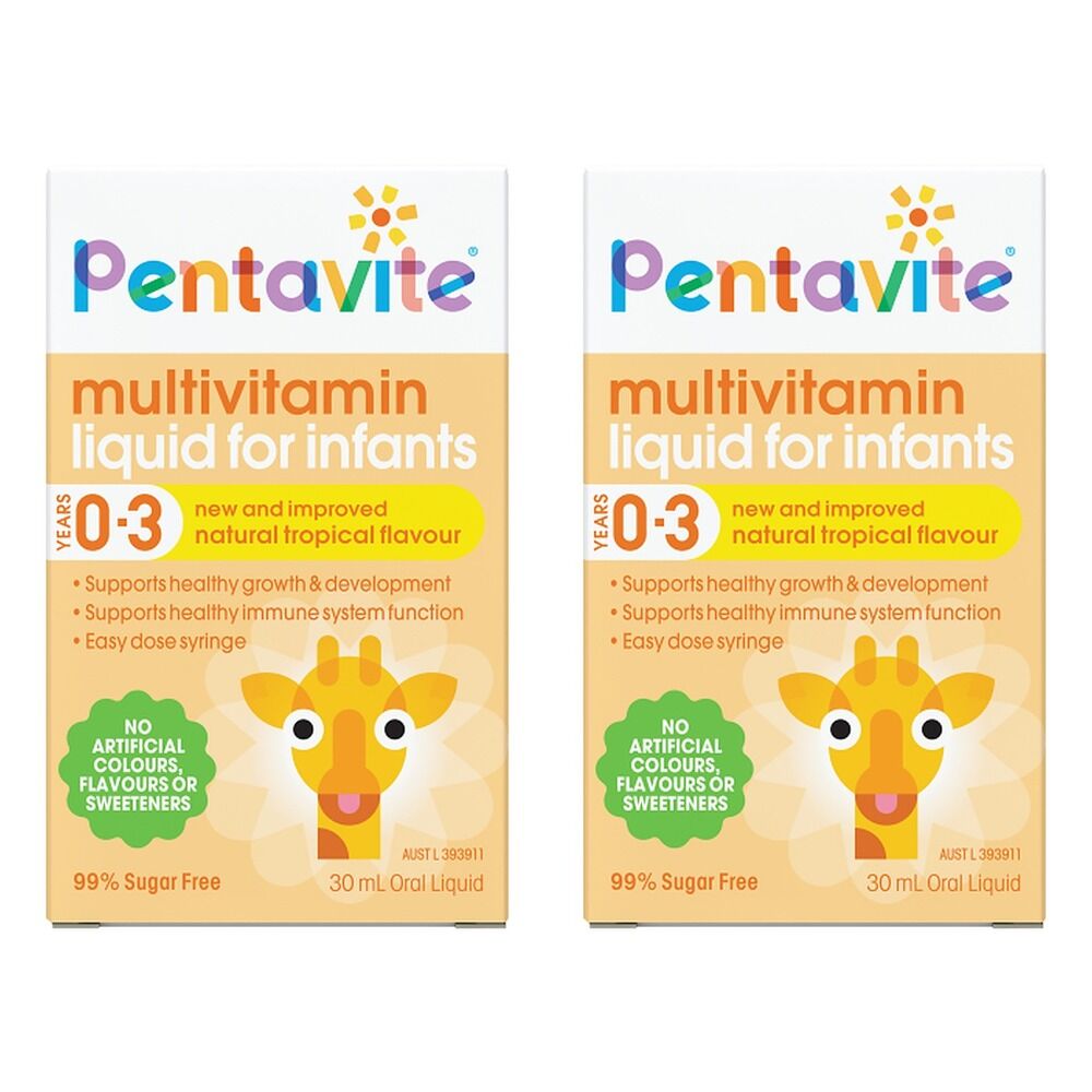 Penta-vite Multivitamin Liquid for Infants 0-3 Years 30mL Pack of 2