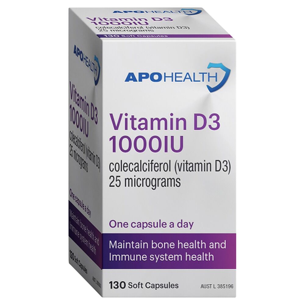 Apo Health D3 1000IU 130 Capsules