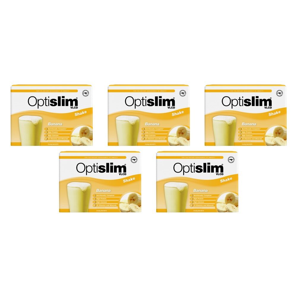 Optislim VLCD Shake Banana 21 x 43g Pack of 5
