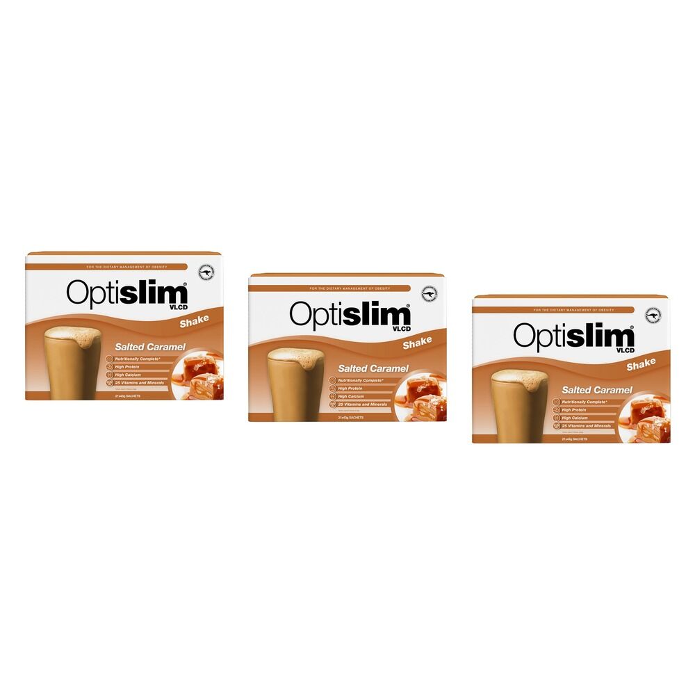 Optislim VLCD Shake Salted Caramel 21 x 43g Pack of 3