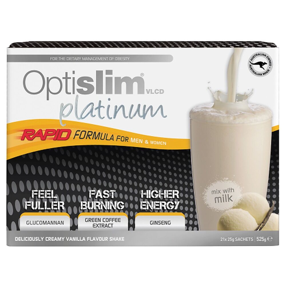 Optislim VLCD Platinum Shake Creamy Vanilla 21 x 25g