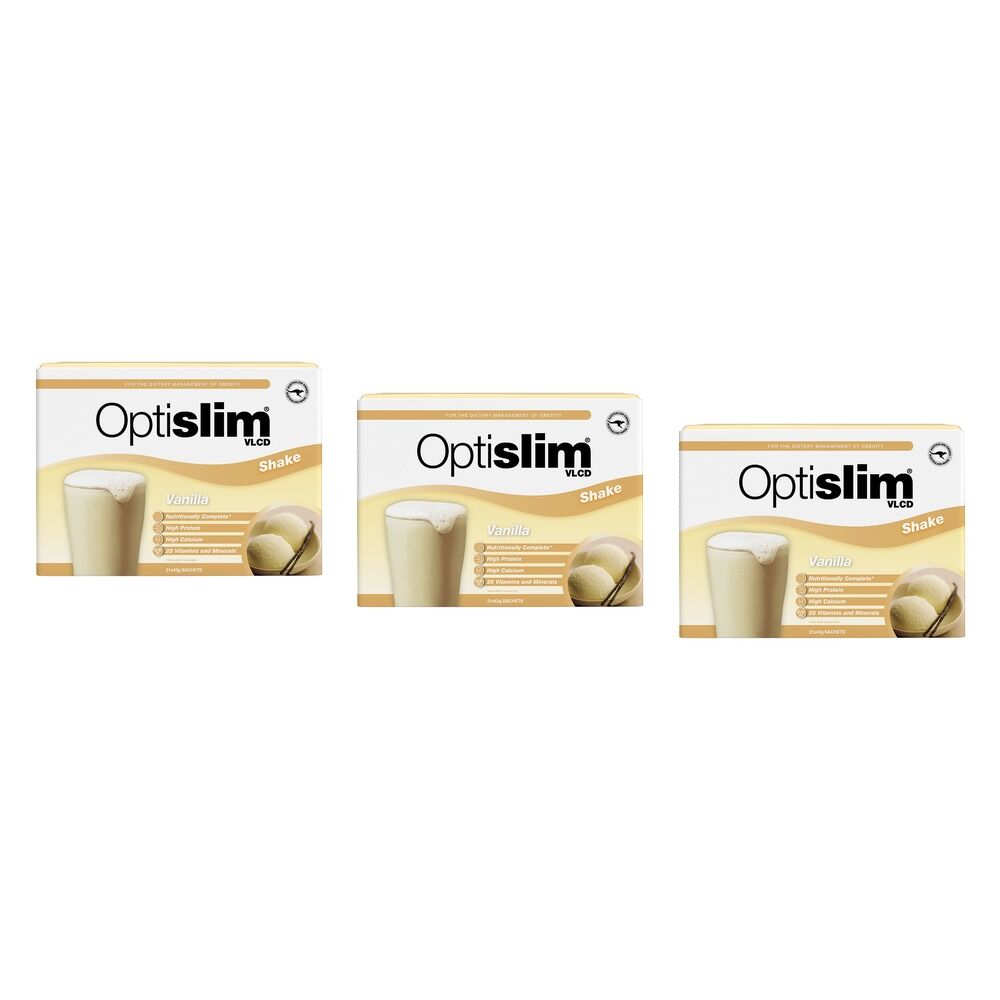 Optislim VLCD Shake Vanilla 21 x 43g Pack of 3