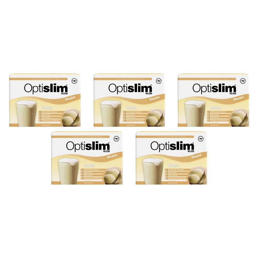 Optislim VLCD Shake Vanilla 21 x 43g Pack of 5