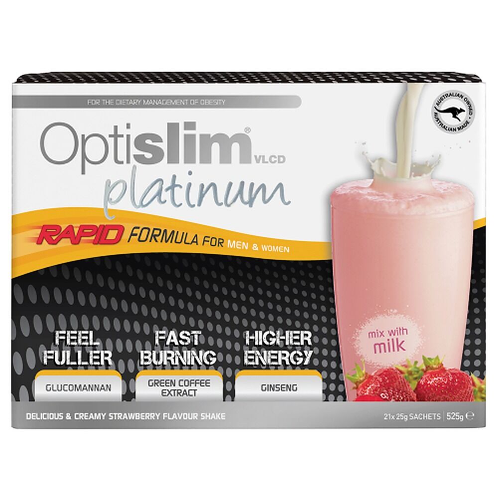 Optislim VLCD Platinum Shake Creamy Strawberry 21 x 25g