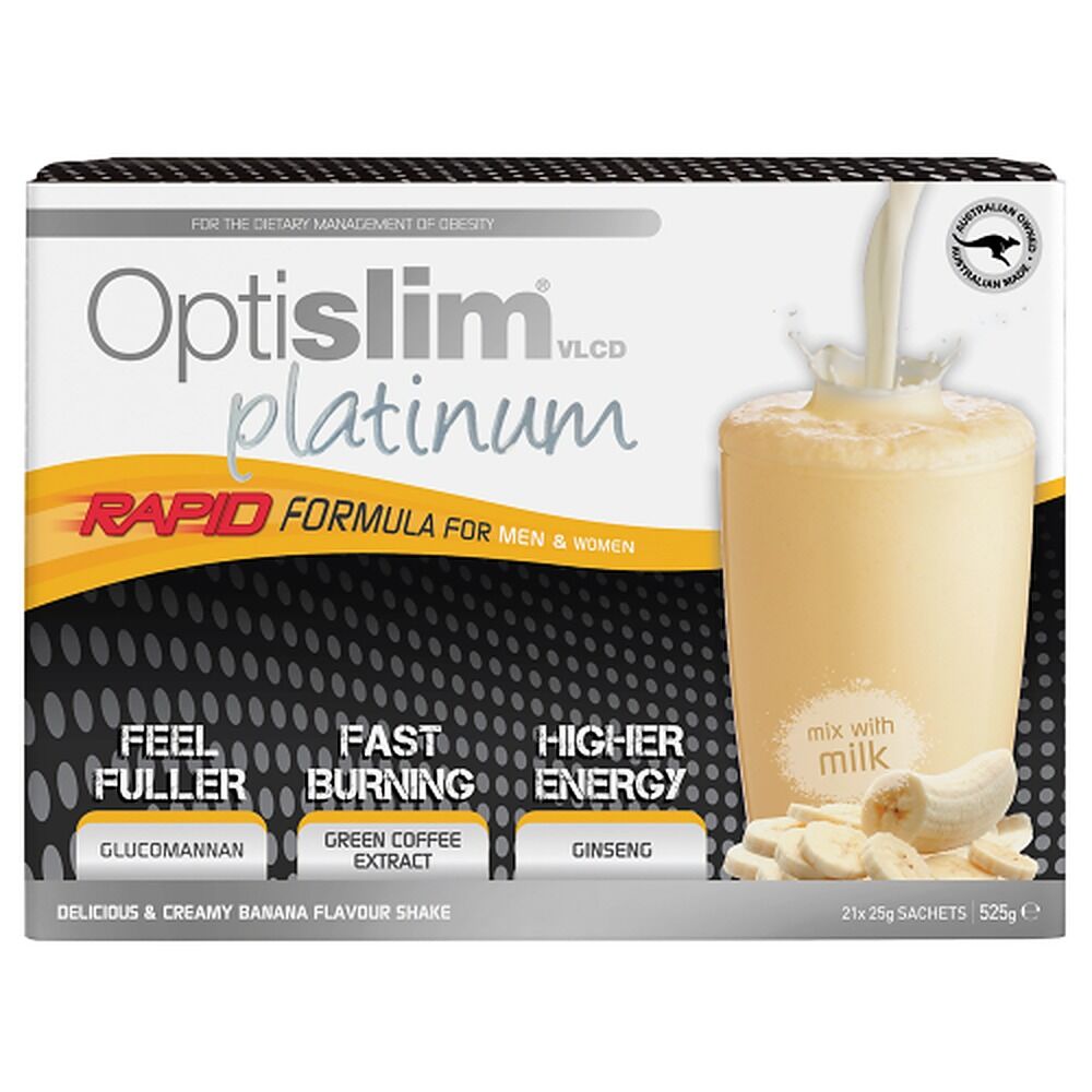 Optislim VLCD Platinum Shake Creamy Banana 21 x 25g
