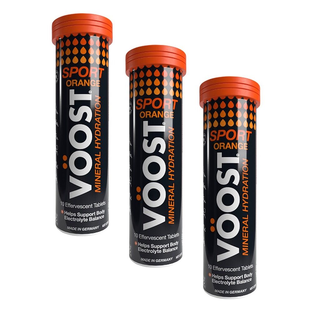 VOOST Sport Orange Ten Effervescent Tablets x 6 Bundle of 3