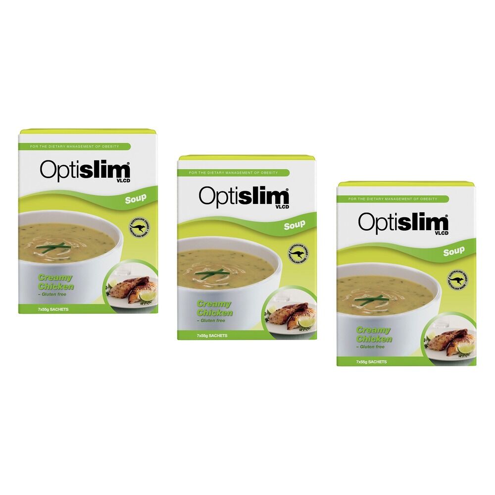 Optislim VLCD Soup Creamy Chicken 7 x 55g Pack of 3