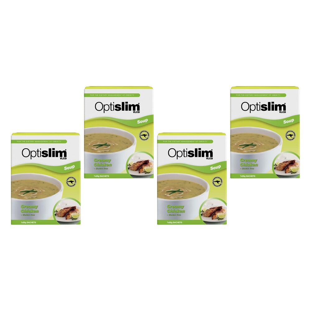 Optislim VLCD Soup Creamy Chicken 7 x 55g Pack of 4