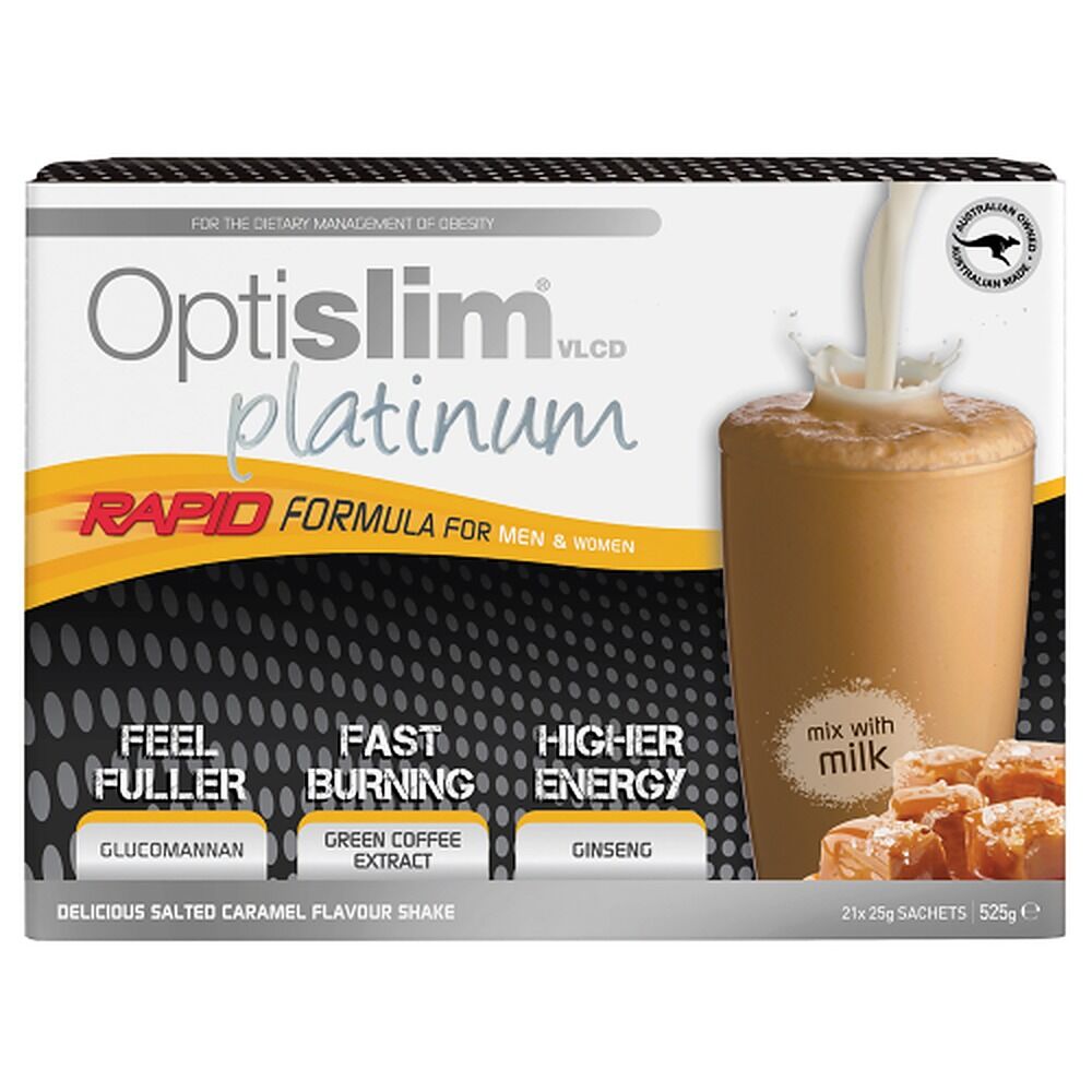 Optislim VLCD Platinum Shake Salted Caramel 21 x 25g
