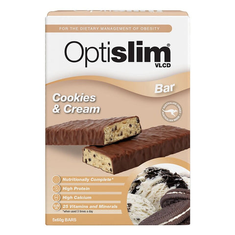 Optislim VLCD Cookies & Cream Bar 5 x 60g