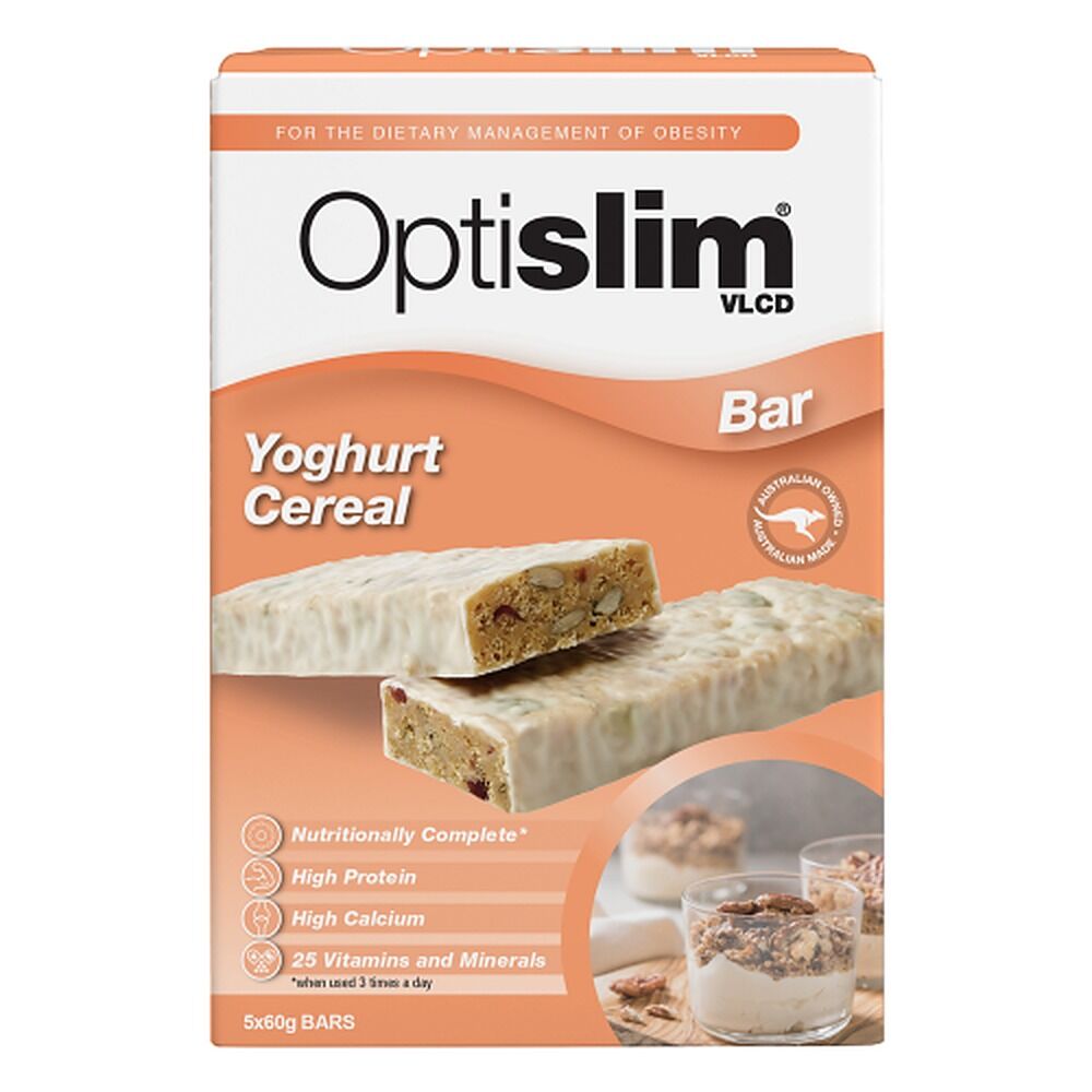 Optislim VLCD Yoghurt Cereal Bar 5 x 60g