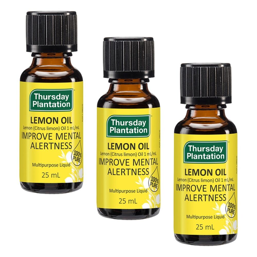 Thursday Plantation 100% Pure Lemon Oil 25mL Pack of 3