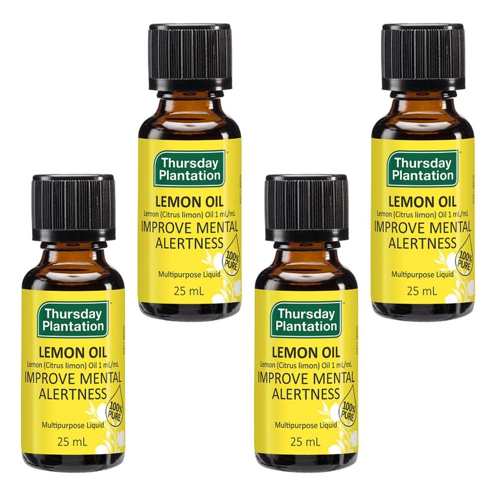 Thursday Plantation 100% Pure Lemon Oil 25mL Pack of 4